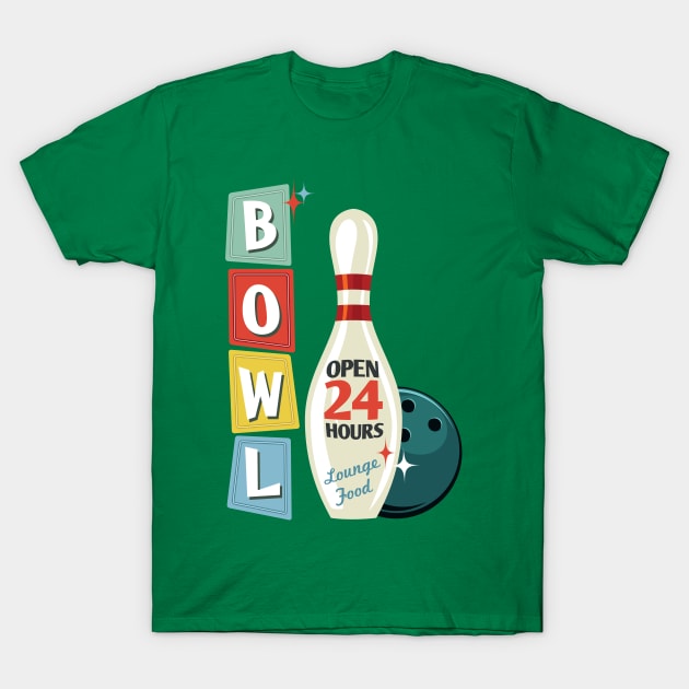 Retro Bowling T-Shirt by SWON Design